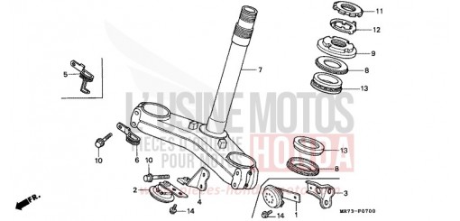 STEERING STEM VFR750RK de 1989